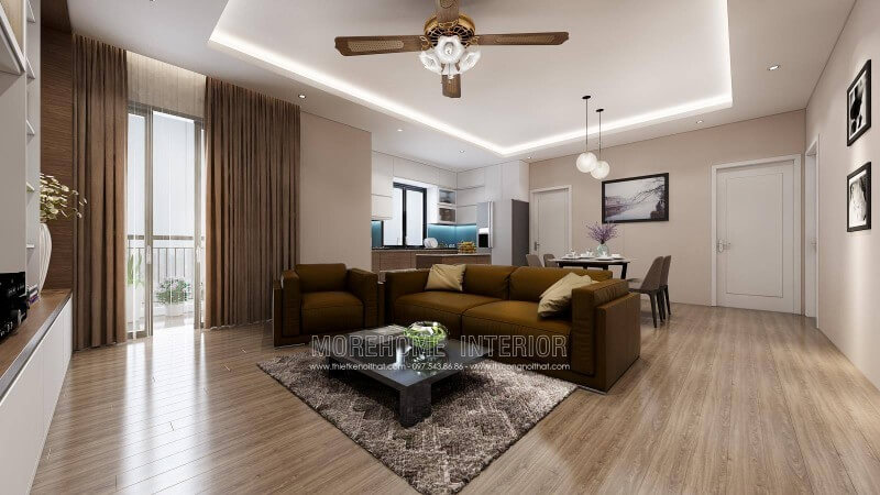 Thiết kế nội thất phòng khách đẹp,ấn tượng ở Bắc Ninh