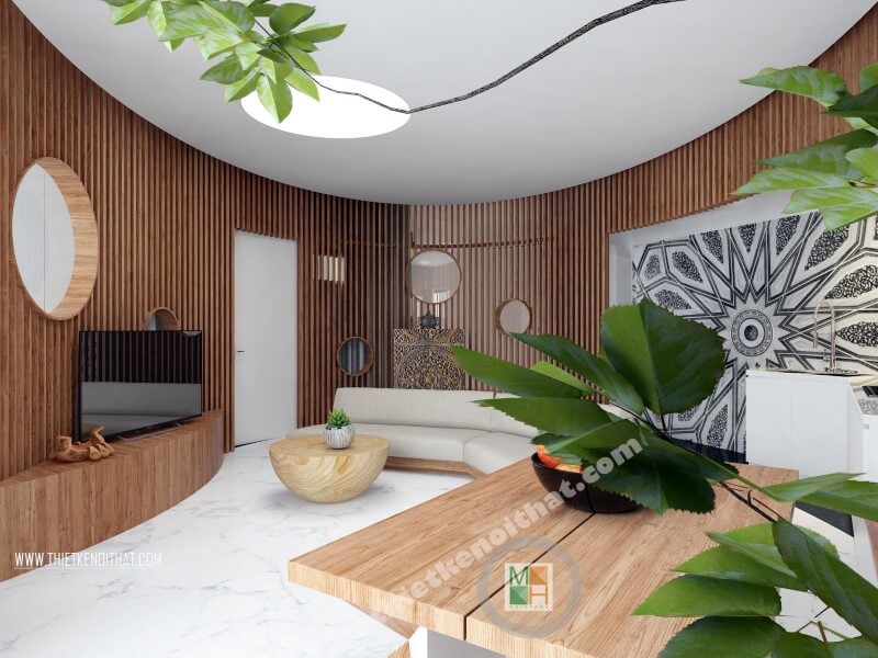 Thiết kế nội thất phòng khách đẹp,ấn tượng ở Bắc Ninh